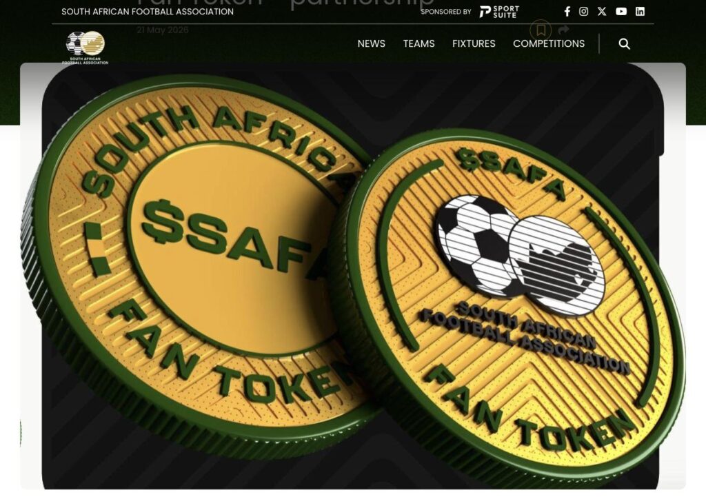 Le $SAFA Fan Token de la Fédération sud-africaine de football, lancé avec Chiliz sur Socios