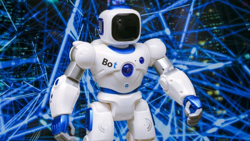 Agents IA : c'est quoi exactement et pourquoi 2026 est leur année (expliqué simplement) Robot humanoïde, symbole des agents IA