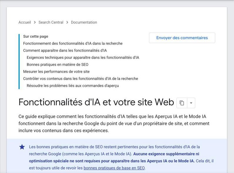 Google AI Mode : ce que ça change pour ton site et ton business Documentation Google Search Central sur AI Mode et AI Overviews pour les sites web