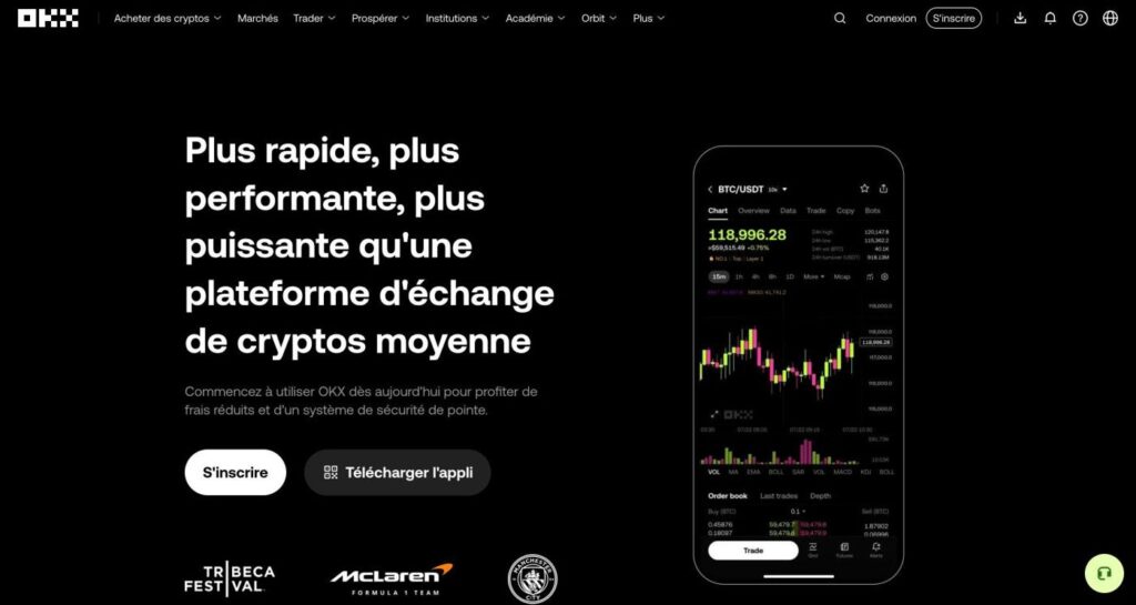 OKX avis 2026 : inscription, P2P et retrait Mobile Money Page d’accueil officielle d’OKX en français