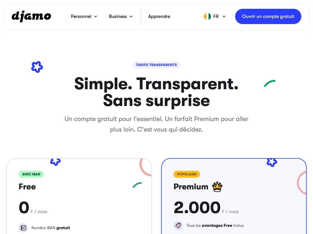 Payer ChatGPT Plus avec Mobile Money : méthodes qui marchent Grille des tarifs Djamo Côte d'Ivoire avec frais de paiement en devise