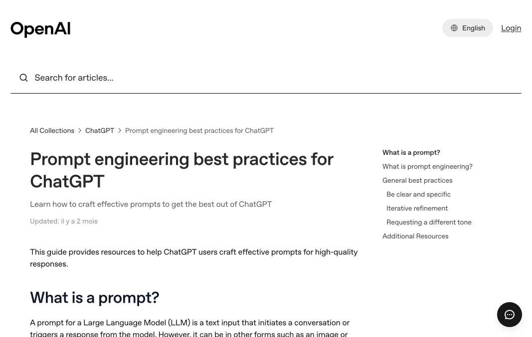 Guide officiel OpenAI des bonnes pratiques pour écrire un prompt ChatGPT