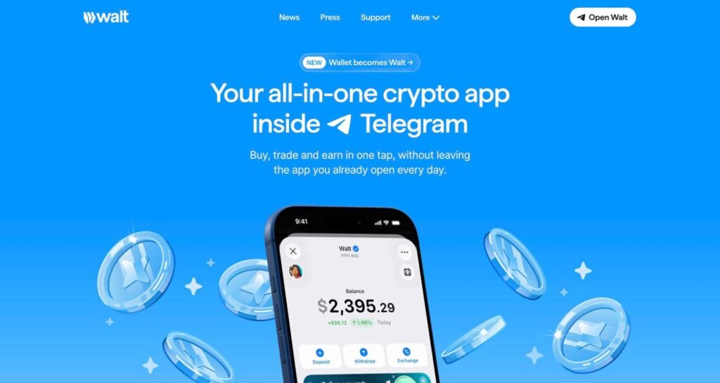 Telegram Wallet : acheter et envoyer des USDT depuis Telegram Site officiel de Walt, l’ancien Wallet de Telegram
