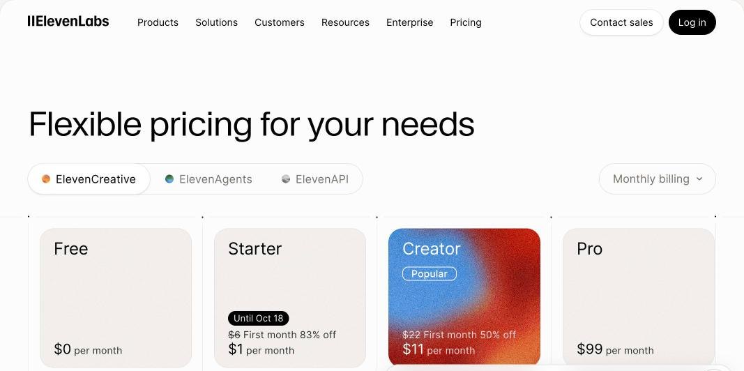 Créer des vidéos IA pour TikTok sans montrer ton visage Tarifs ElevenLabs pour créer une voix off IA de vidéo TikTok